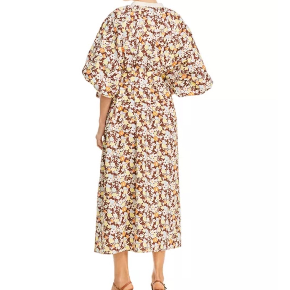 Tory Burch Printed Balloon Sleeve Tunic Caftan Dress - Picture 2 of 10
